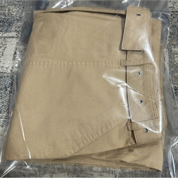 Talbots Women Pants Stretch 16 Tan Khaki High Rise Wide Pockets Belt Loops - Picture 10 of 11